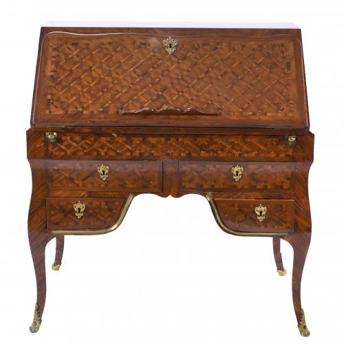 FRENCH "DE PENTE" WRITING DESK, MID 19TH CENTURY.