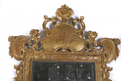 TWO LARGE WALL MIRRORS, 19TH CENTURY.