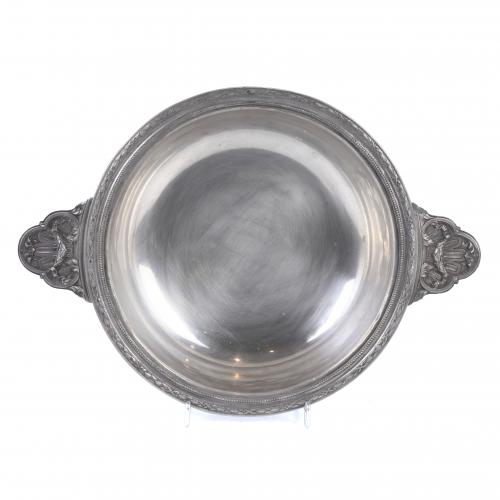 FRENCH SILVER LEGUMES TRAY, LOUIS XVI STYLE, SECOND HALF OF THE 19TH CENTURY.