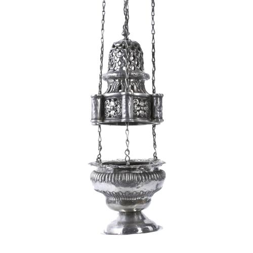 SPANISH SILVER CENSER, 18TH CENTURY.