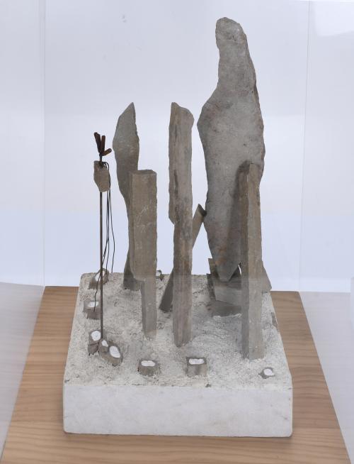 MANUEL SOLÀ (1950). "EL LUGAR DE LOS HOMBRES PIEDRA", 1996.