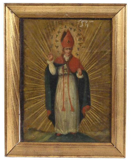 19/20TH CENTURY SPANISH SCHOOL "SAINT AMBROSIUS, BISHOP OF 