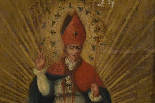 19/20TH CENTURY SPANISH SCHOOL "SAINT AMBROSIUS, BISHOP OF 