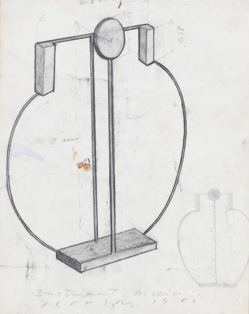 JAUME PLENSA (1955). BOCETO "INSTRUMENT ARCAIC", 1981.