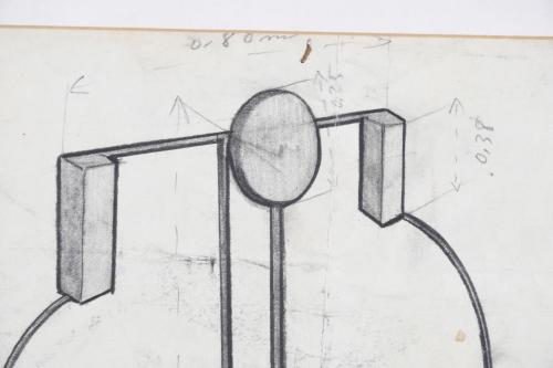 JAUME PLENSA (1955). SKETCH "INSTRUMENT ARCAIC", 1981.