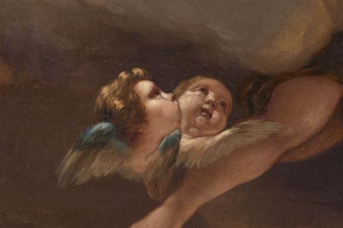 JOSÉ DEL CASTILLO (1737-1793). "HOLY TRINITY" (SKETCH FOR T