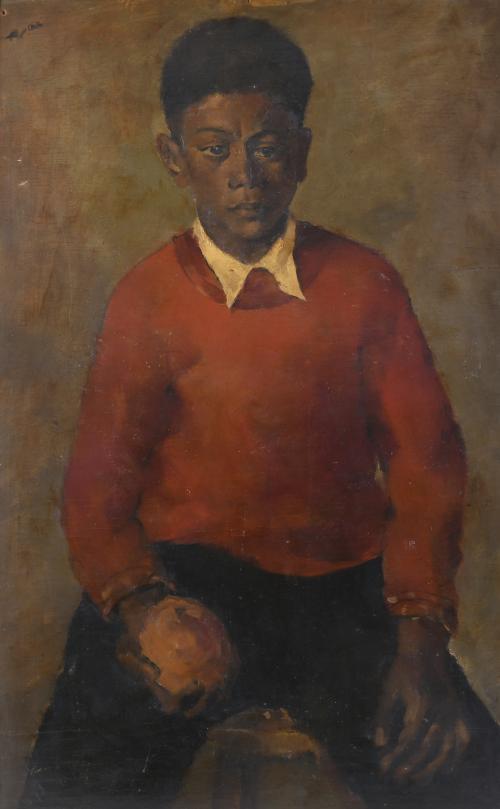 20TH CENTURY SPANISH SCHOOL. "BOY WITH AN ORANGE".