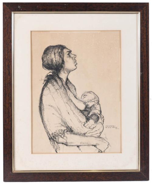 LLUCIÀ NAVARRO RODÓN (1924-2007). "MATERNIDAD", 1968.