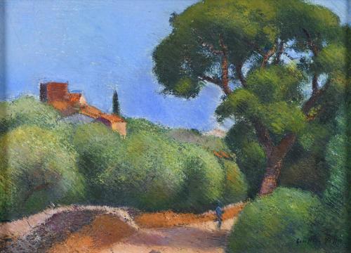 GUILLEM VILLA BASSOLS (1917-2005). "CAMINO Y ENCINA", Cadaqués.