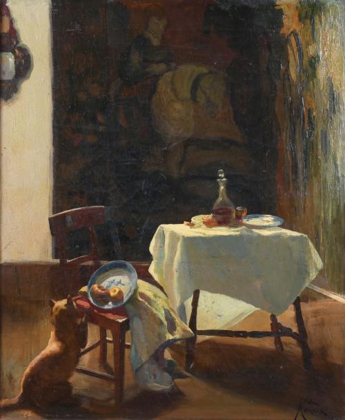 LLUÍS MASRIERA (1872-1958). "INTERIOR OF MASRIERA WORKSHOP-TEMPLE", 1909 or 1919.