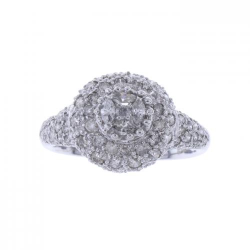 DIAMONDS ROSETTE RING.