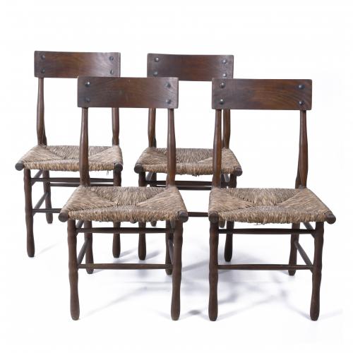 SET OF FOUR CHAIRS, 20TH CENTURY.