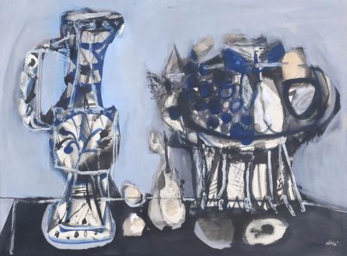 ANTONI CLAVÉ (1913-2005). "NATURE MORTE ET PICHET", Ca. 1948.