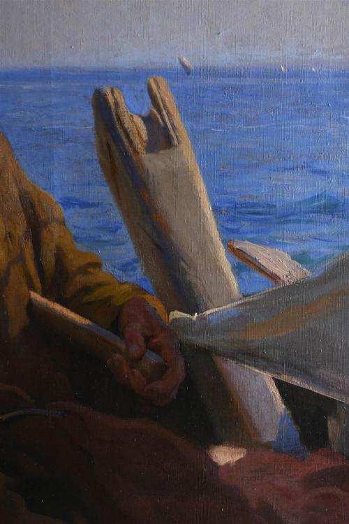 LAUREÀ BARRAU BUÑOL (1864-1957) "FISHERMAN", Ca. 1908.