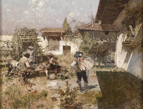 MARIANO FORTUNY I MARSAL (1838-1874). "CARDS PLAYERS", late 1870, early 1871.