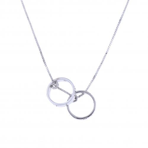 PENDANT WITH TWO WEDDING RINGS.