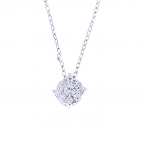 DIAMONDS ROSETTE PENDANT.