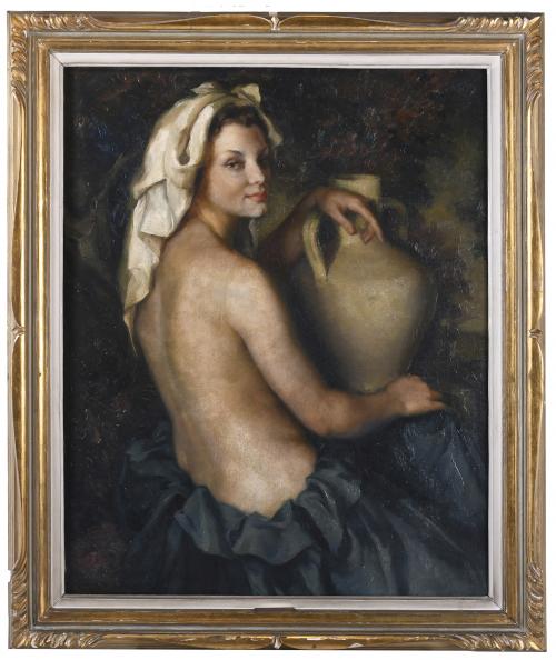 FRANCISCO RIBERA GÓMEZ (1907-1996). "GIRL WITH A PITCHER".