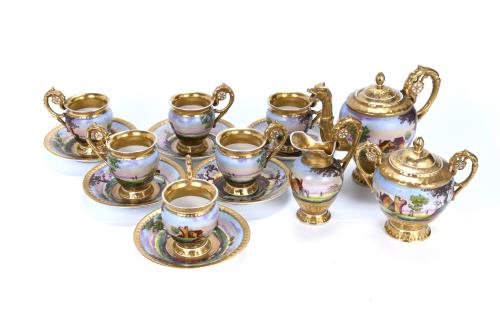 FRENCH TEA AND COFFEE SET, FIRST HALF OF THE 20TH CENTURY.