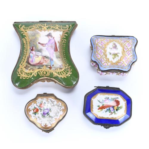 FOUR FRENCH BOXES, LATE 19TH - EARLY 20TH CENTURY.