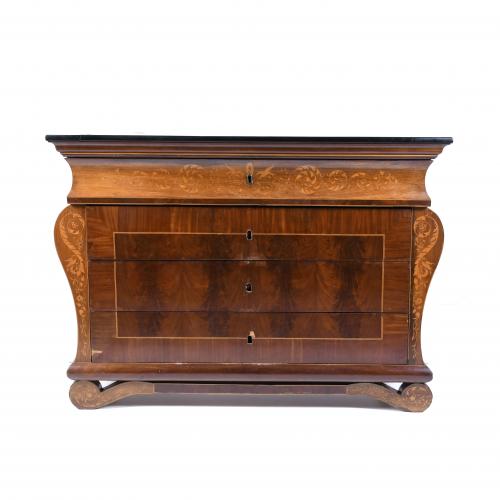 MALLORCAN ELIZABETHAN-STYLE CHEST OF DRAWERS, CIRCA 1830-1840.