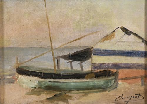 OLEGUER JUNYENT SANS (1876-1958). "BOAT".