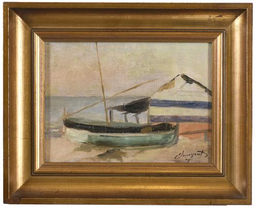 OLEGUER JUNYENT SANS (1876-1958). "BOAT".