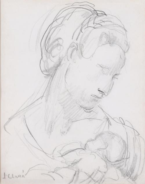 JOSEP CLARÀ (1878-1958). "MATERNITY". 