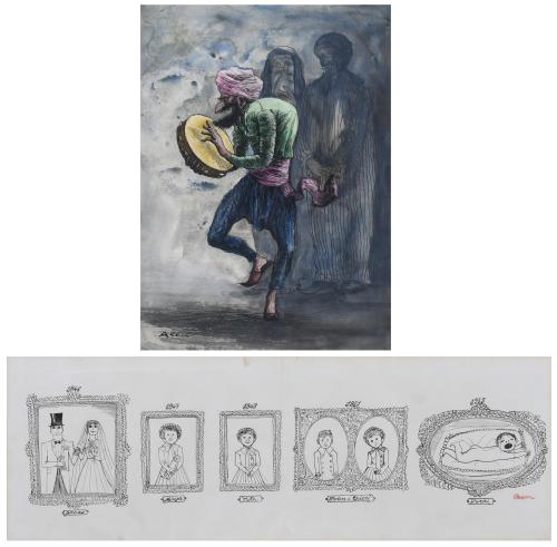 MARC ALEU, "CRAM" (1922-1996). "RETRATOS DE FAMILIA" Y "MÚSICO ÁRABE".