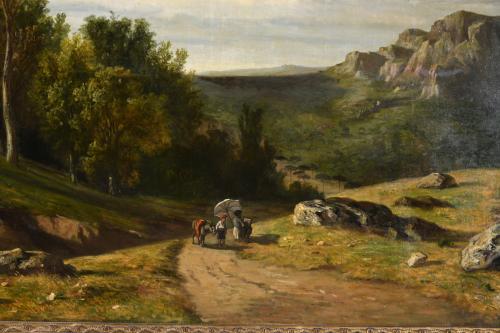 FRANCESC TORRESCASSANA (1845-1918). "PAISAJE", 1867.