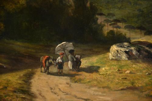 FRANCESC TORRESCASSANA (1845-1918). "LANDSCAPE", 1867.