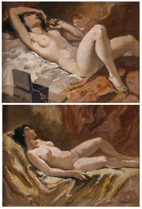 FRANCESC LABARTA I PLANAS (1883-1963). "NUDES AT REST".