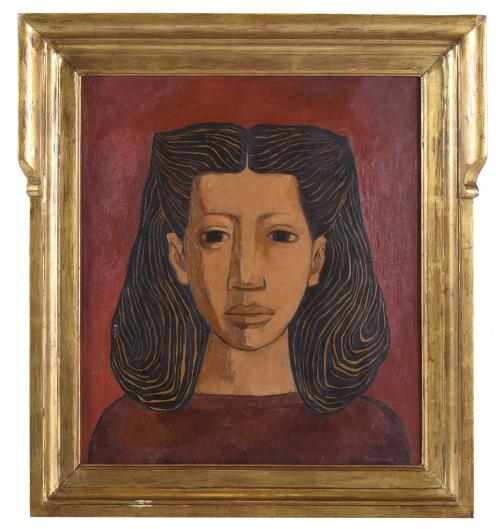 OSWALDO GUAYASAMIN (1919-1999). "GIRL'S HEAD", 1950.