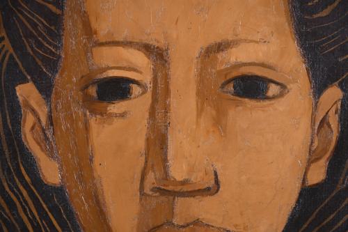 OSWALDO GUAYASAMIN (1919-1999). "GIRL&#39;S HEAD", 1950.