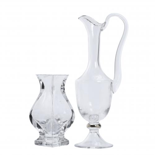 FRENCH SÈVRES-STYLE JUG AND FLOWER VASE, 1940'S-1970'S.