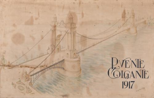 EMILIO SIEGRIST SPINEDY (SIGLO XX). "PUENTE COLGANTE", 1917. 