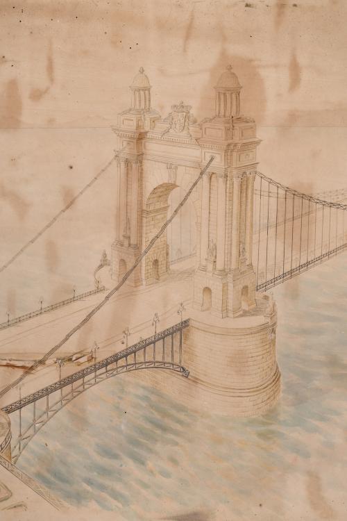 EMILIO SIEGRIST SPINEDY (20TH CENTURY). "SUSPENSION BRIDGE"