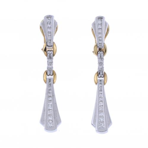 ART DECO STYLE LONG EARRINGS.