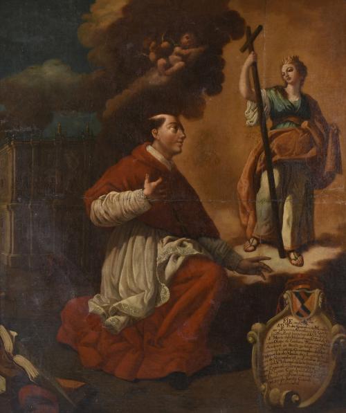 17TH CENTURY SPANIS SCHOOL. "PORTRAIT OF CARDINAL PEDRO GONZÁLEZ DE MENDOZA".