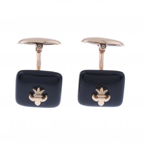 ONYX CUFFLINKS.