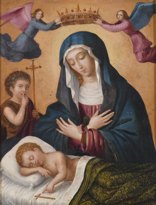 ITALIAN OR FLEMISH SCHOOL, LATE 16TH-17TH CENTURY. "THE VIRGIN OF SILENCE".