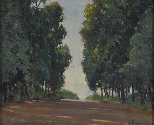 JOAQUIM TERRUELLA MATILLA (1891-1957). "SENDERO EN EL BOSQUE".