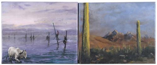 JOSÉ ENGUIDANOS (20TH C.). "LANDSCAPES".