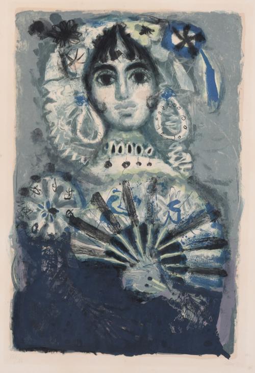 ANTONI CLAVÉ (1913-2005). "CARMEN AZUL", 1976.