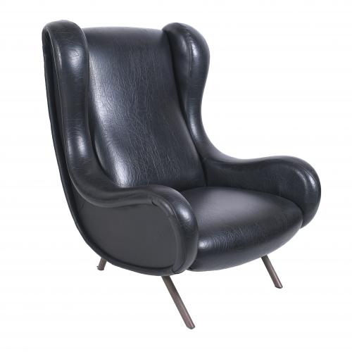 MARCO ZANUSO (1916–2001). SILLÓN ITALIANO MODELO "SENIOR", DÉCADA DE 1950.