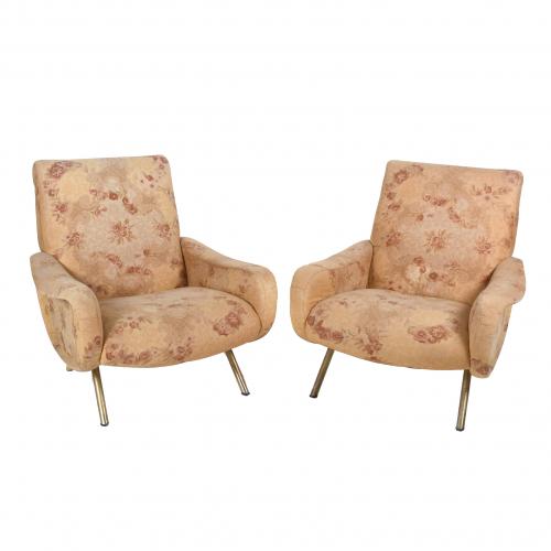 MARCO ZANUSO (1916 - 2001). PAIR OF ITALIAN "LADY" ARMCHAIR