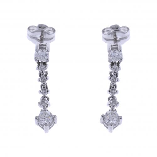 LONG EARRINGS WITH DIAMONDS.