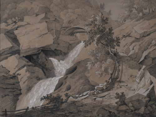 JEAN ANTOINE LINCK (1766-1843). "VUE DES CASCADES DU PESIN,