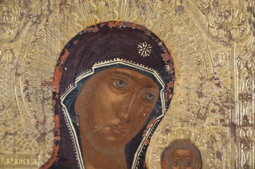 ICONO RUSO, FINALES SIGLO XIX,  "VIRGEN HODIGITRIA". 