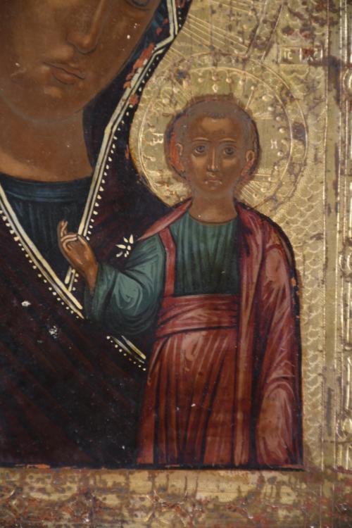 ICONO RUSO, FINALES SIGLO XIX,  "VIRGEN HODIGITRIA". 